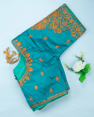 Green Colour Readymade Blouse