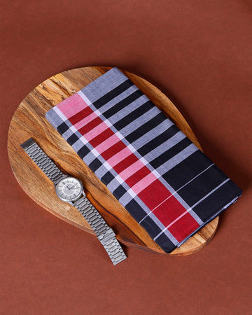 JKT Brand Men's Premium Cotton Stripes Lungi Stitched - Multi
