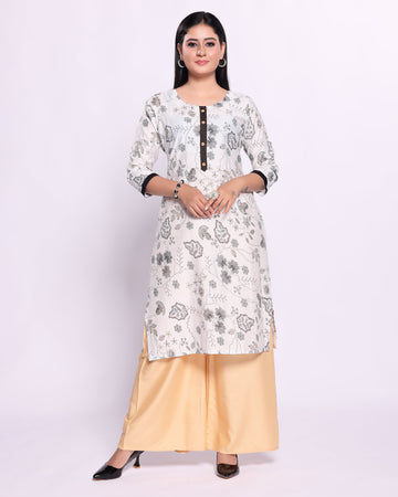 White Colour Top & Palazzo Set