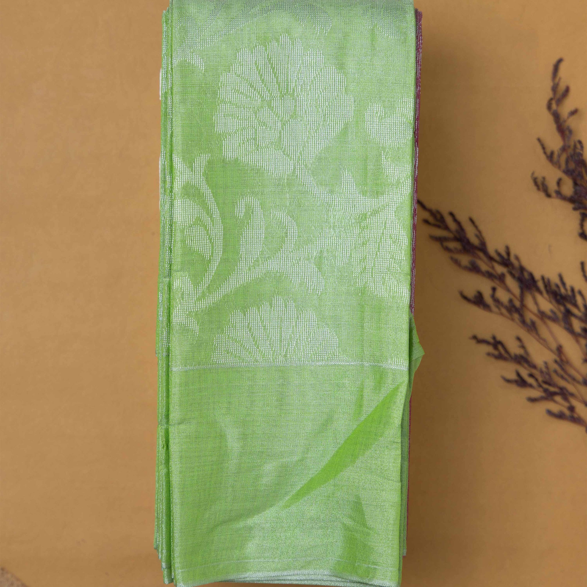 Green Color Silk Cotton Saree