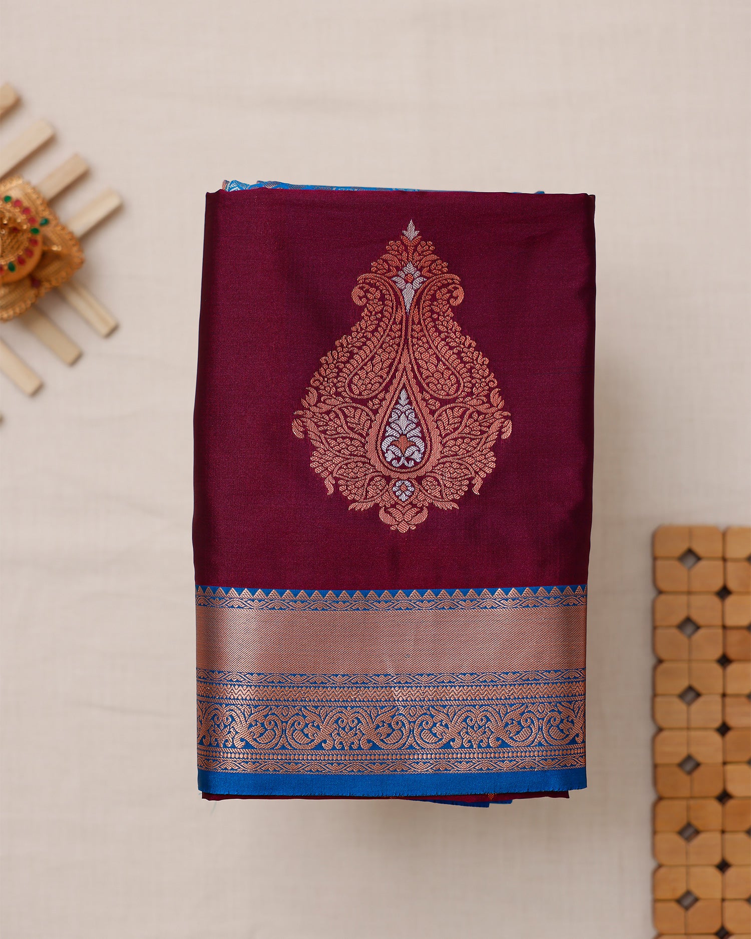 Maroon Colour Soft Silk Saree
