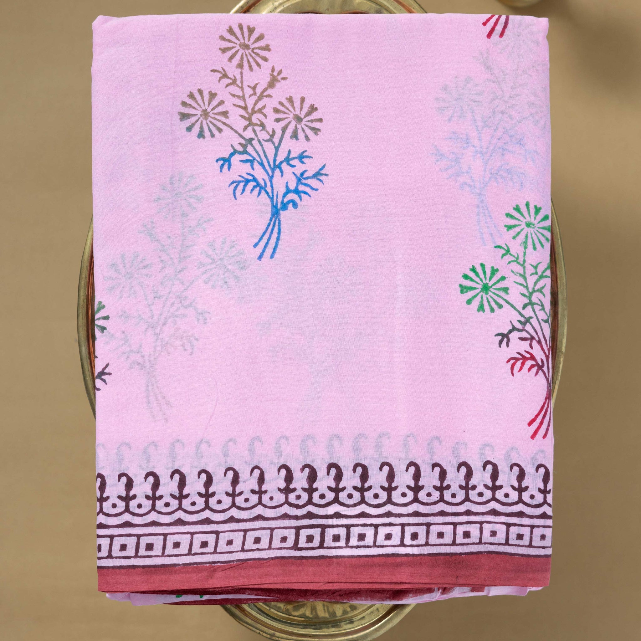 Light Pink Colour Mul Mul Cotton Saree
