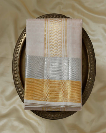 Copper Color Pure Silk Dhoti