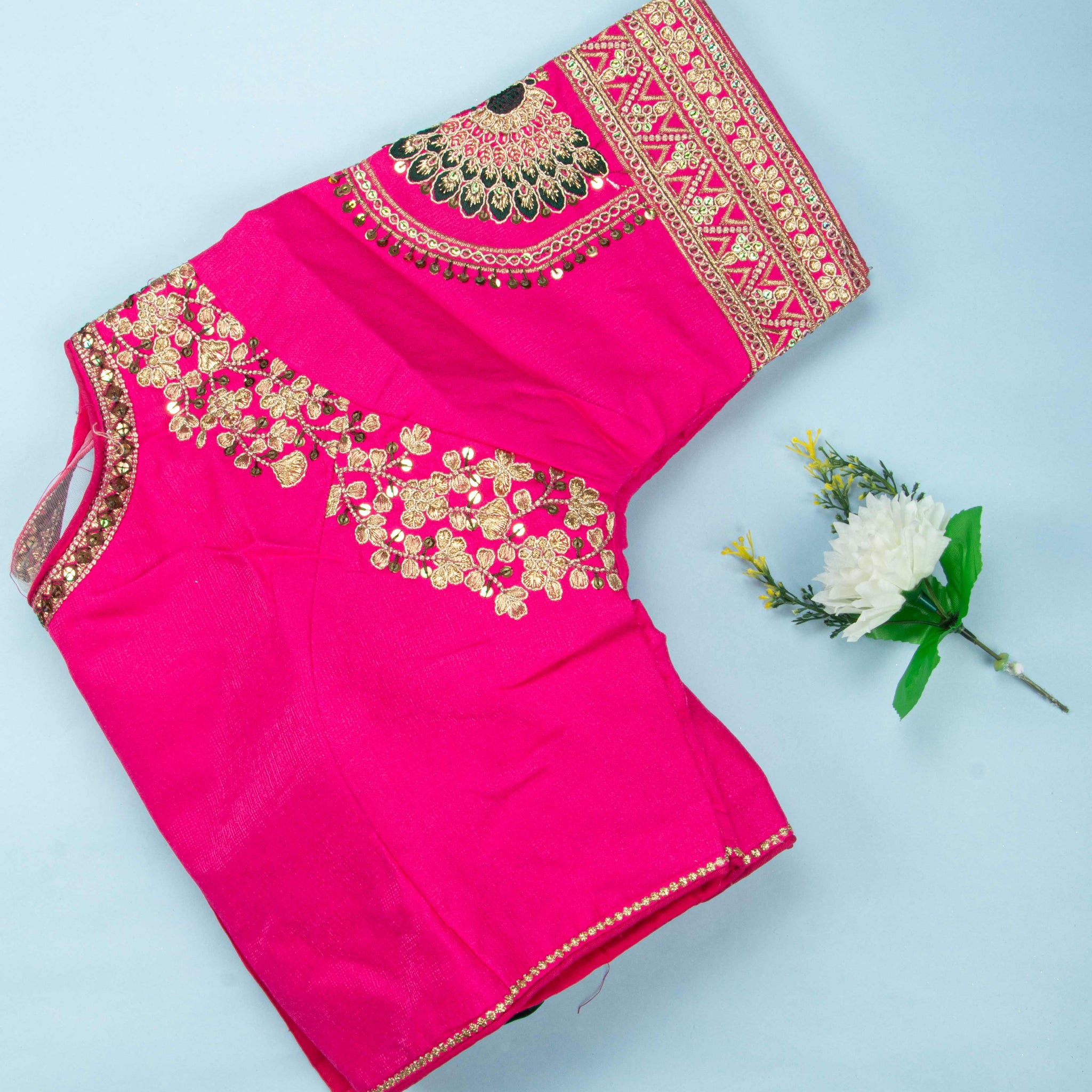 Pink Colour Readymade Blouse