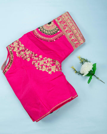 Pink Colour Readymade Blouse