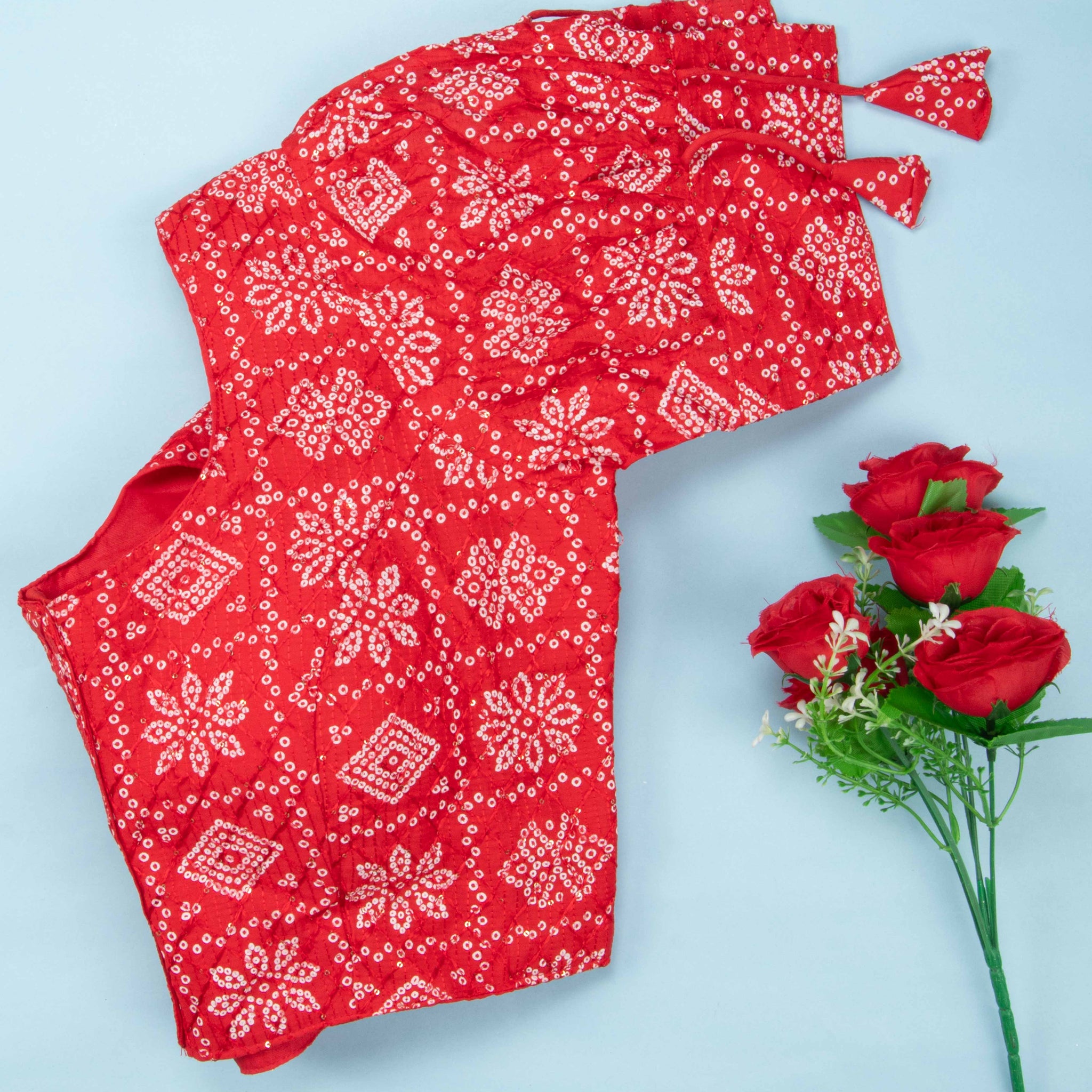 Red Colour Readymade Blouse
