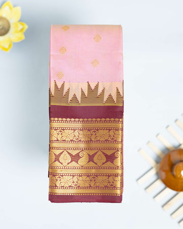 Pink Color Elampillai Silk Cotton Sarees