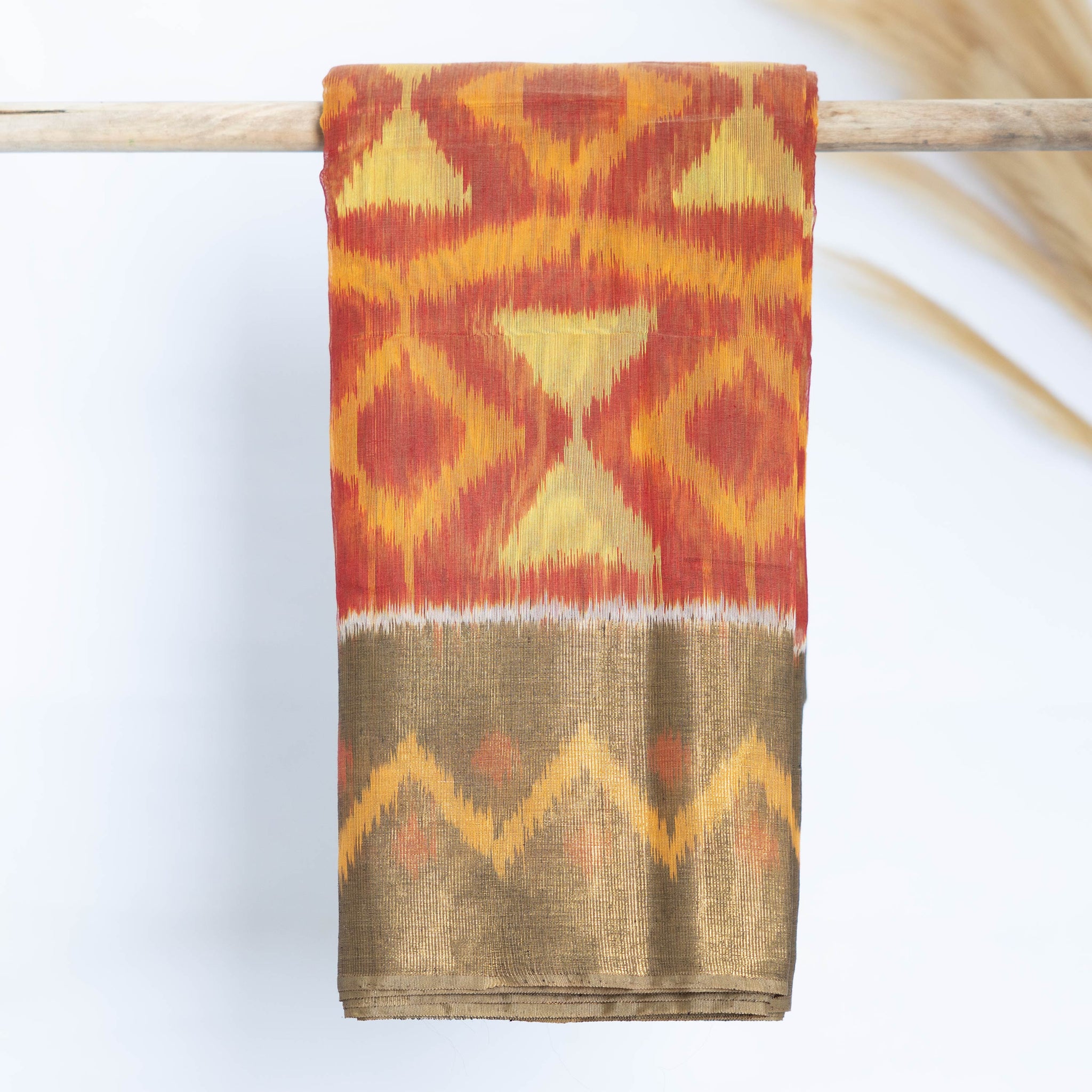 Orange Colour Pochampally Saree