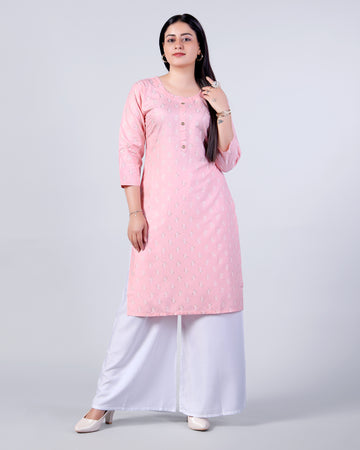 Pink Colour Top & Palazzo Set