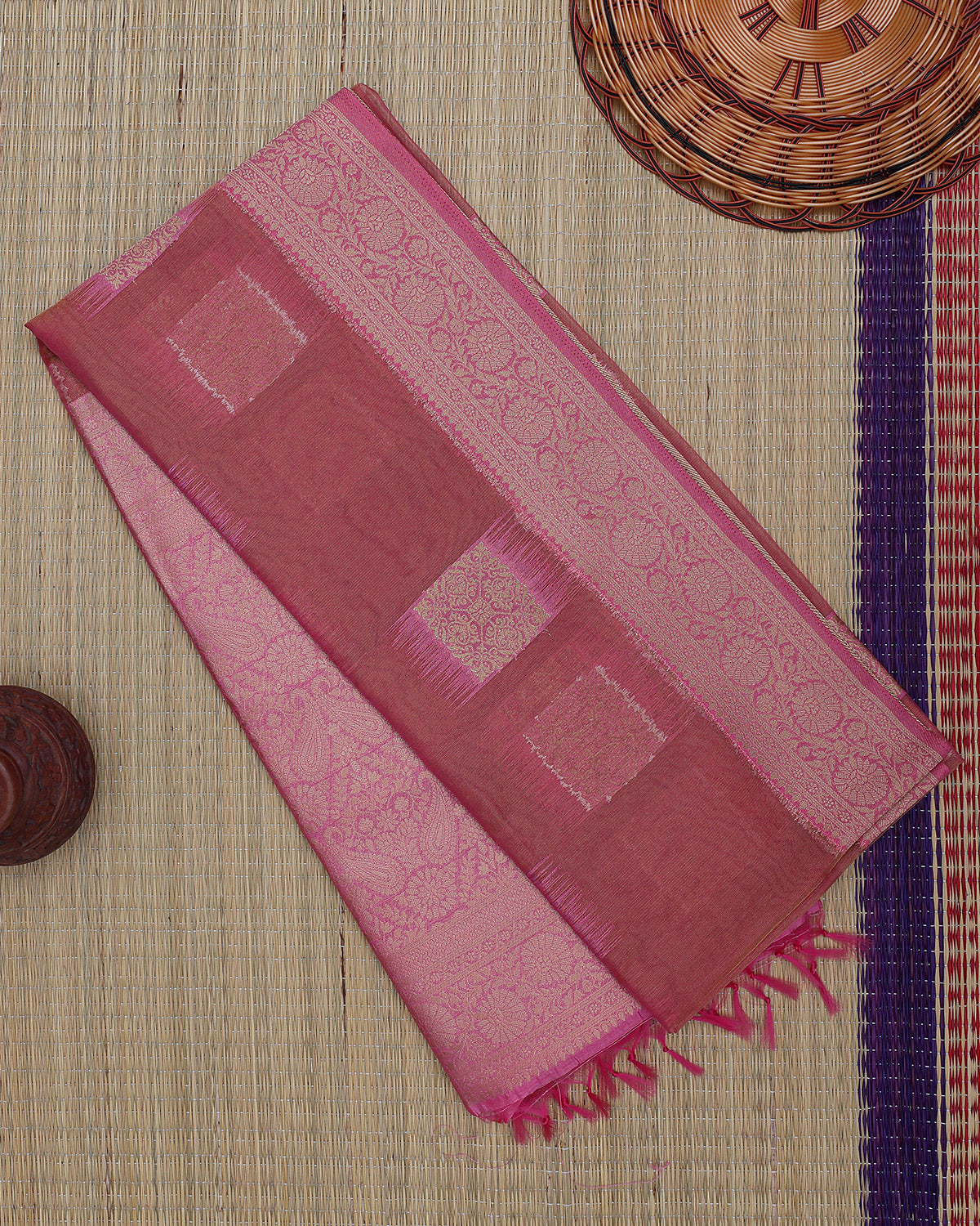Red Colour Tissue Saree