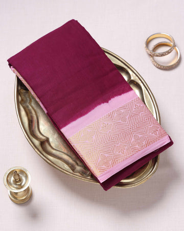 Maroon Color Sungudi Cotton Saree