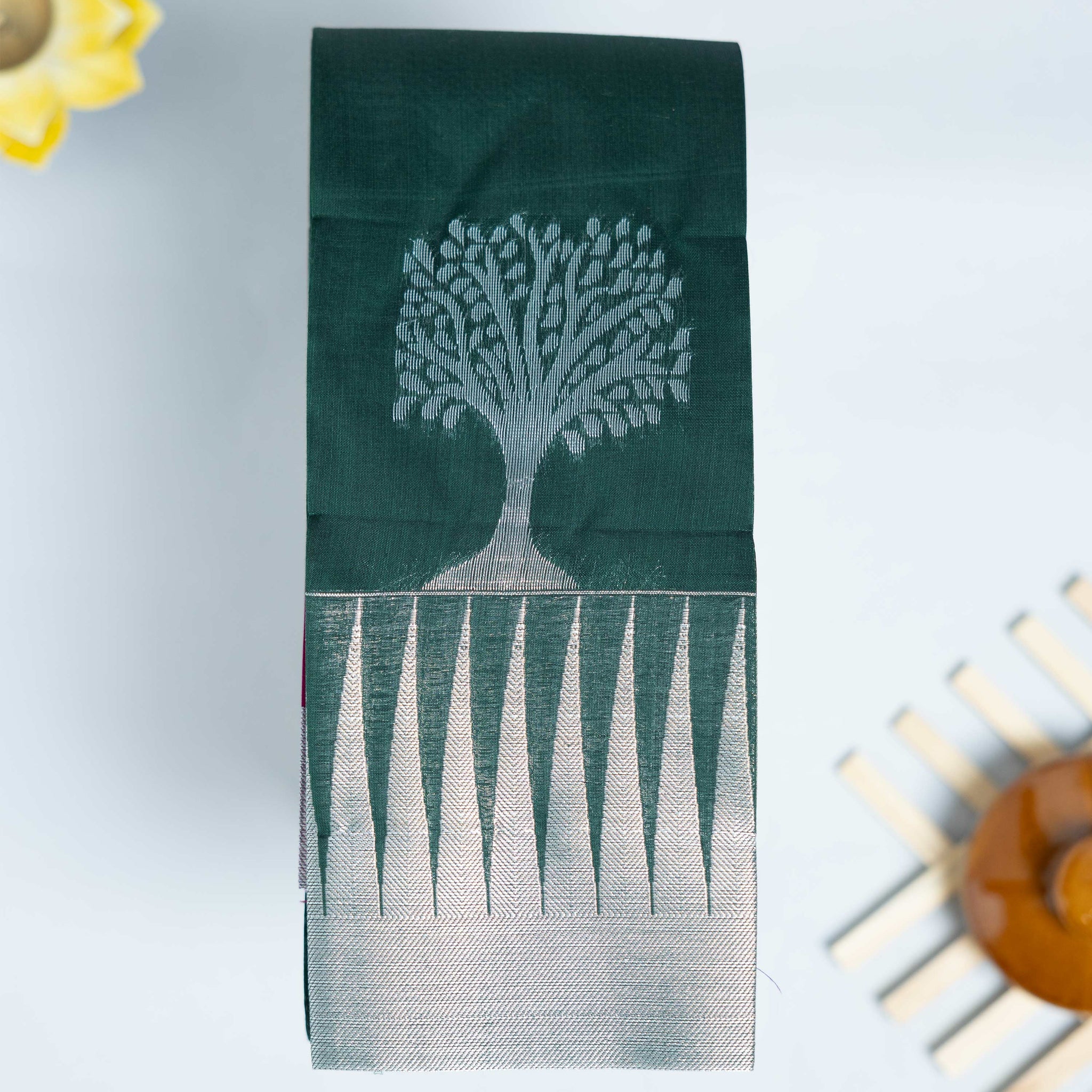Green Color Elampillai Silk Cotton Sarees