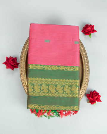 Pink Colour Kalyani Cotton Saree