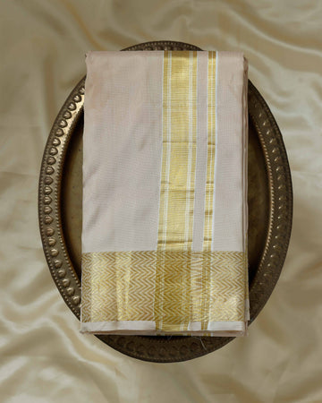 Copper Color Pure Silk Dhoti