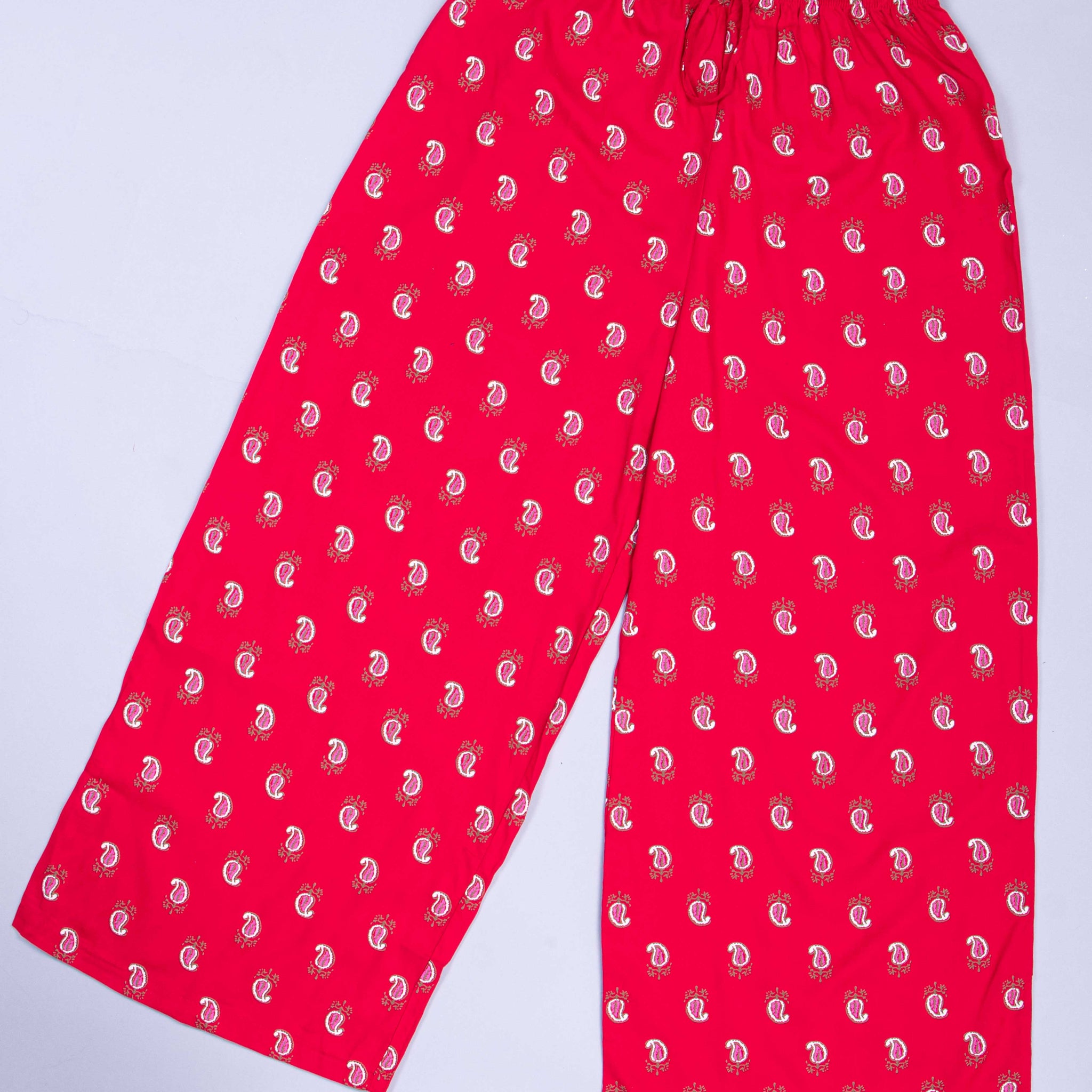 Red Colour Womens Palazzo