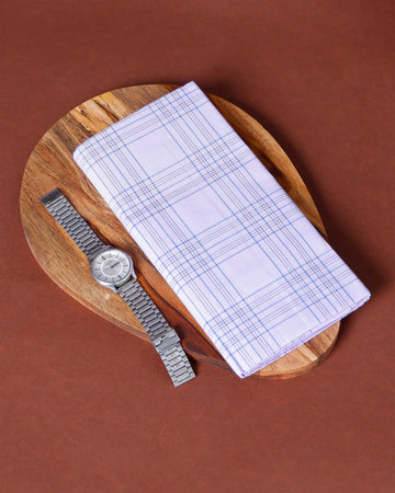 999 Brand Men's Premium Cotton Checked Lungi Stitched - White