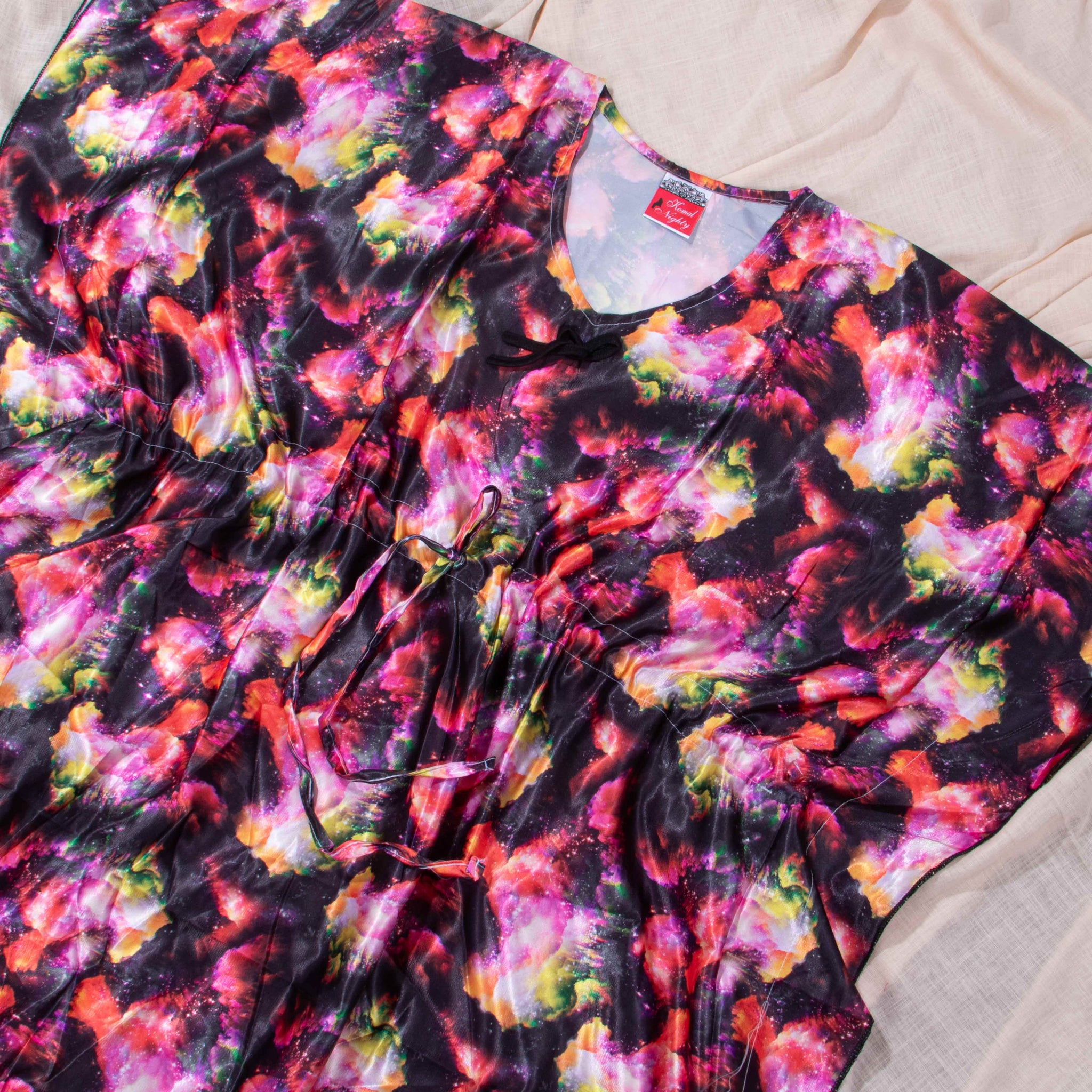 Multi Colour Printed Kaftan Model Night Suit