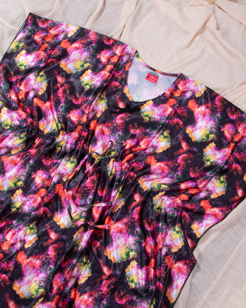 Multi Colour Printed Kaftan Model Night Suit