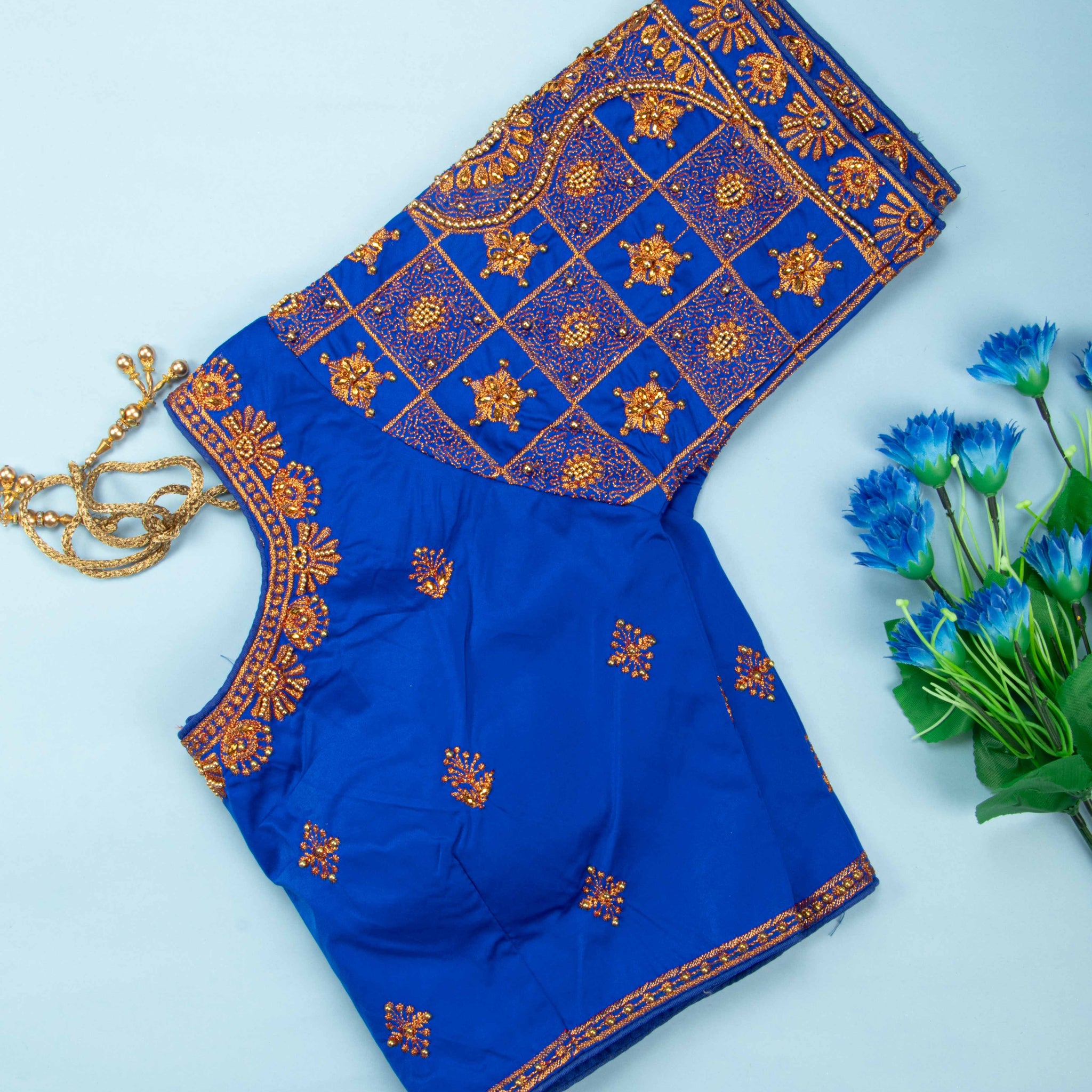 Blue Colour Readymade Blouse