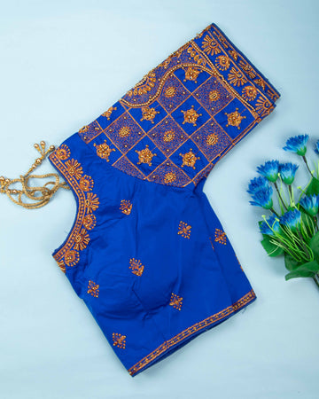 Blue Colour Readymade Blouse