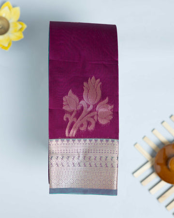 Purple Color Elampillai Silk Cotton Sarees