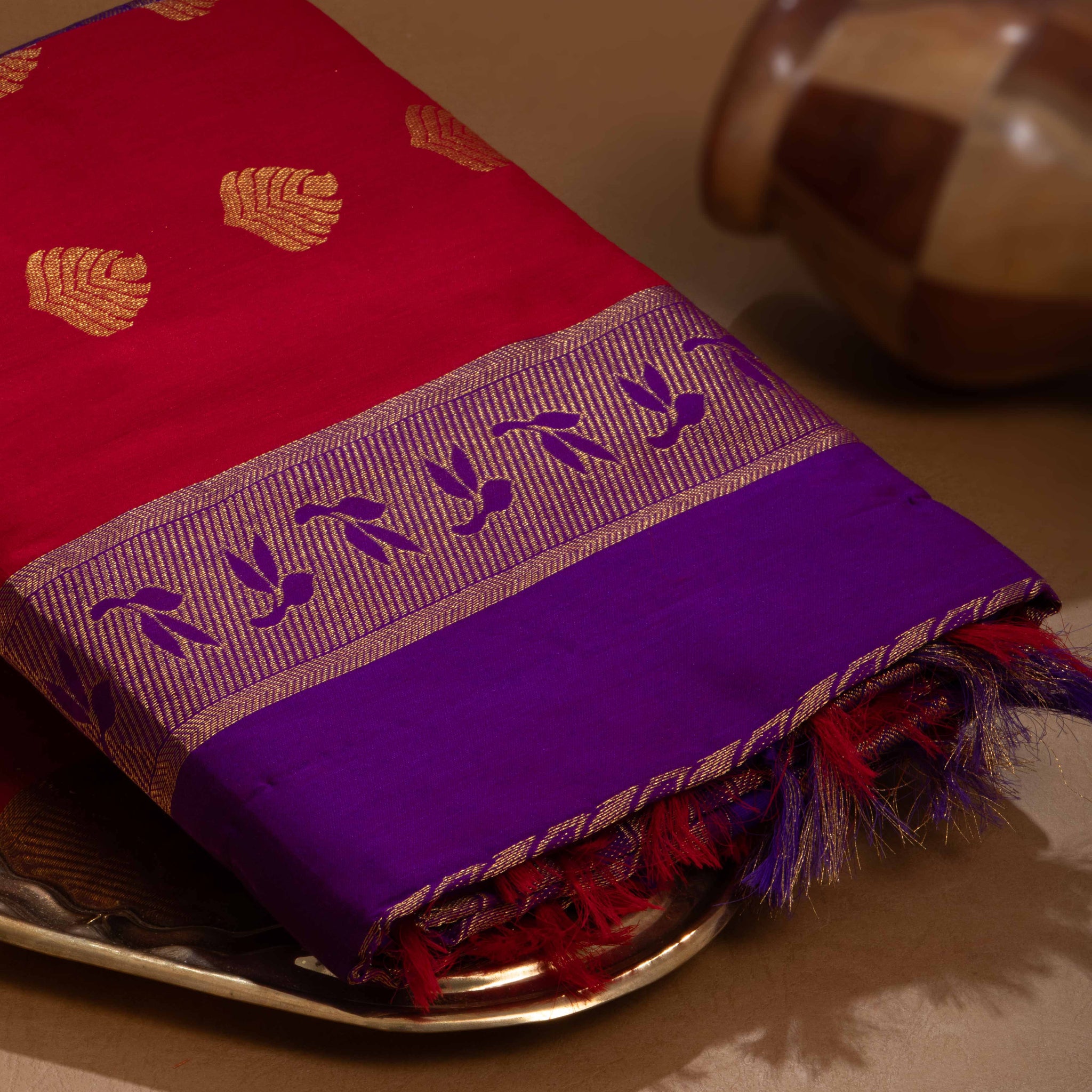 Red Colour Kalyani Cotton Saree