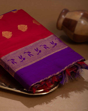Red Colour Kalyani Cotton Saree