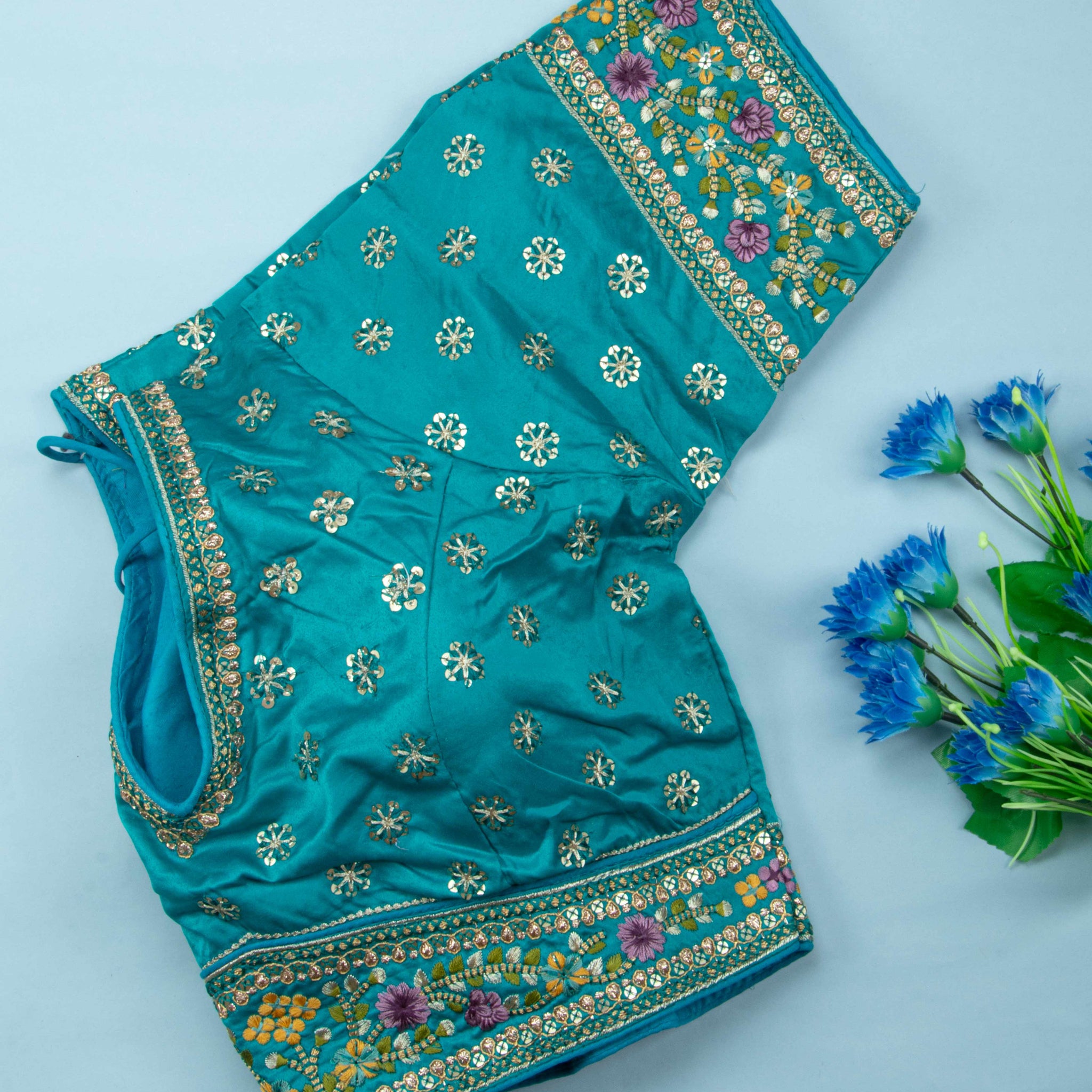 Green Colour Readymade Blouse