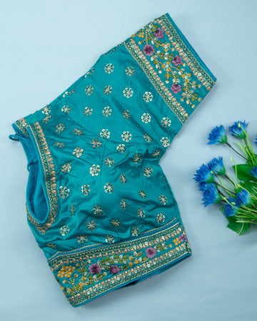 Green Colour Readymade Blouse