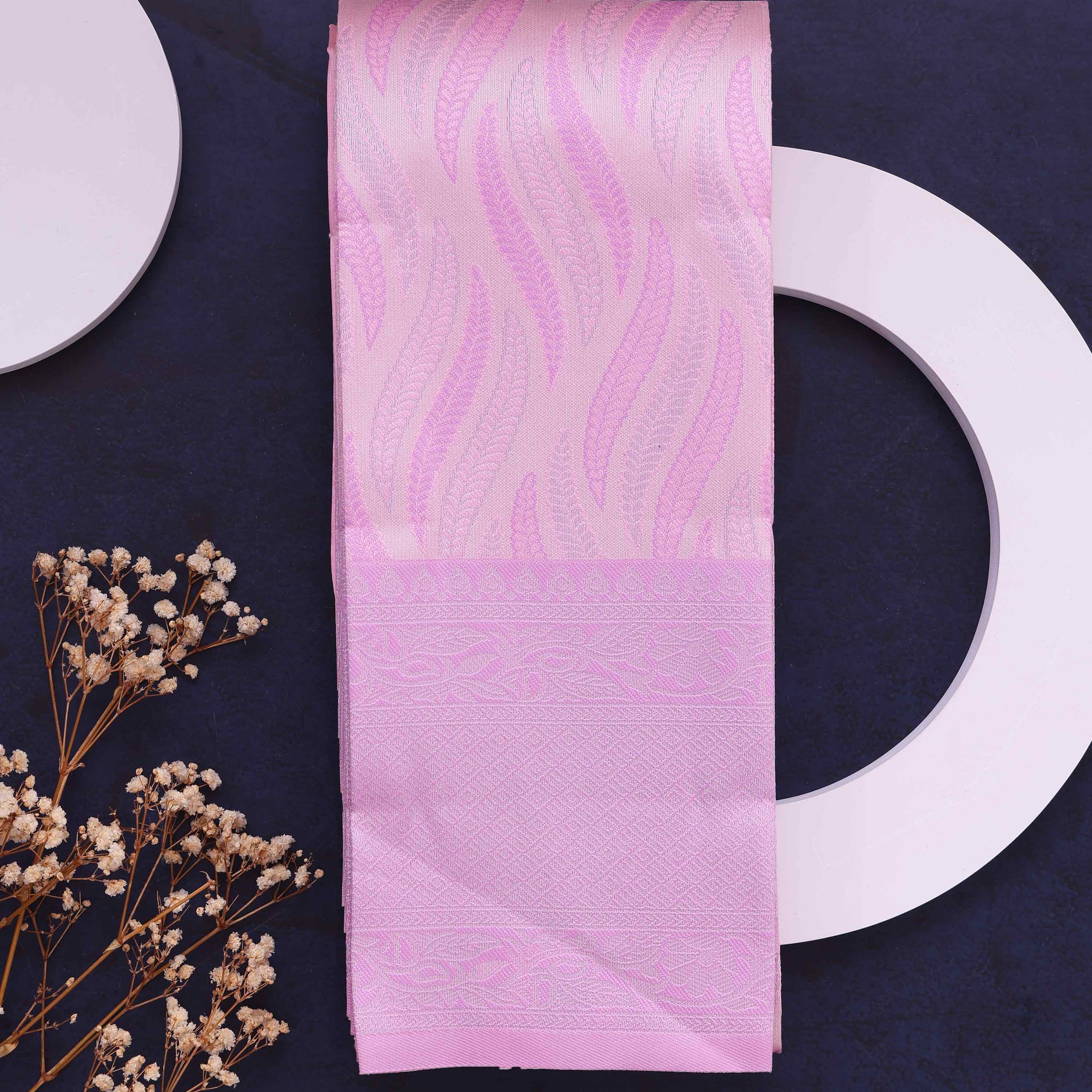 Elampillai Silk Cotton Saree with Elegant Border - Pink