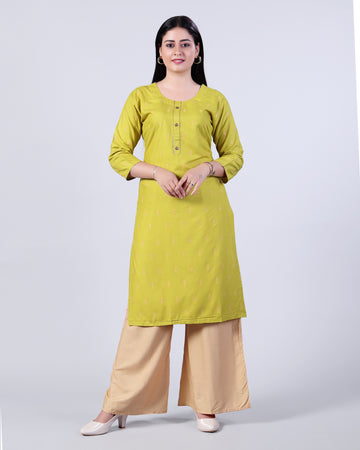Green Colour Top & Palazzo Set