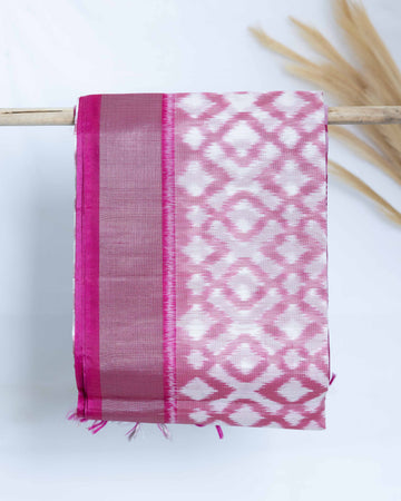 Pink Colour Pochampally Saree