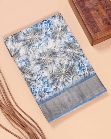 Dola Silk Saree With Woven Border - Multi