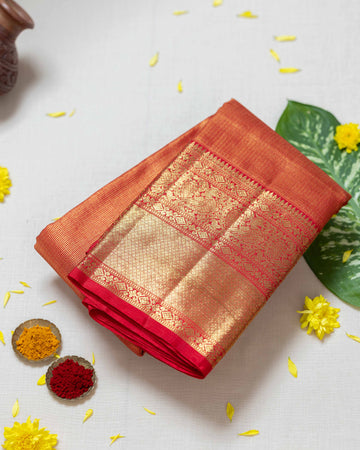 Kanchipuram Pure Silk Saree - Red