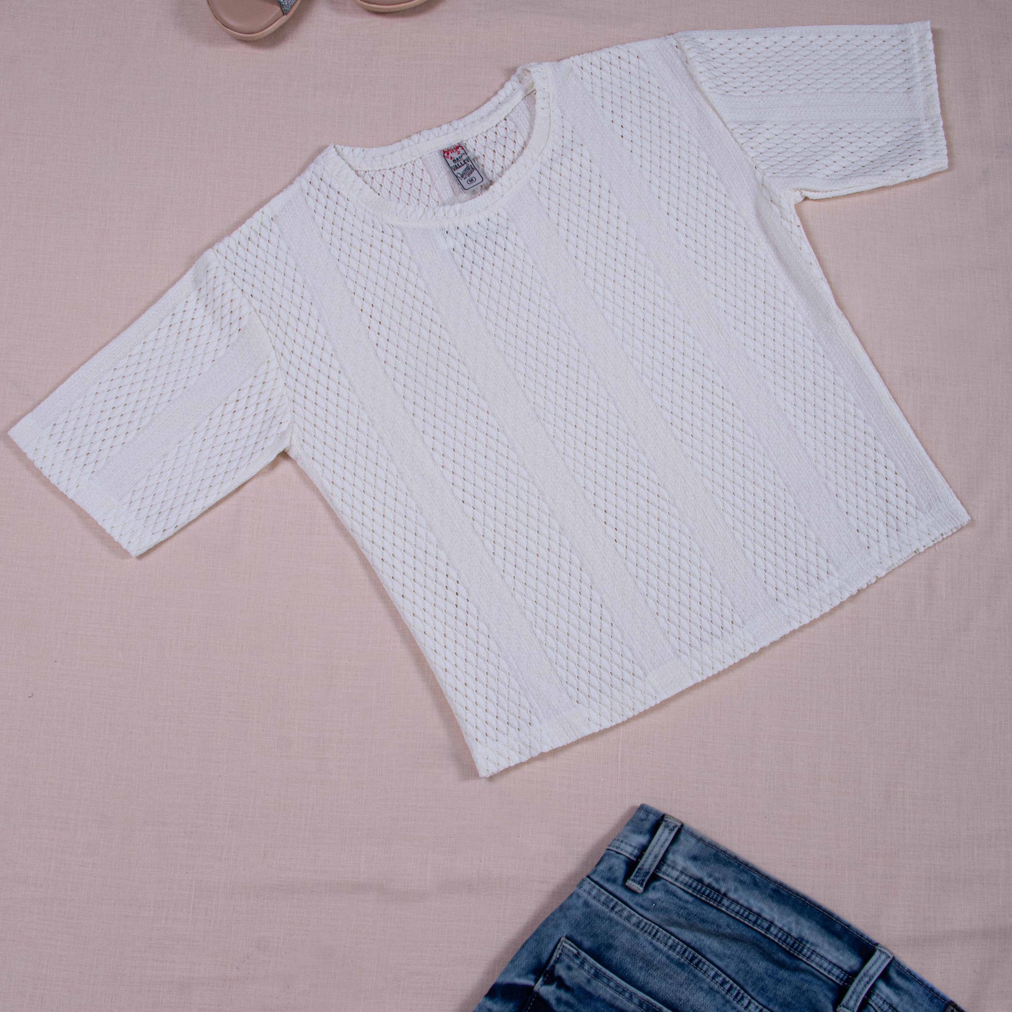 Round Neck Women White Colour T-Shirt