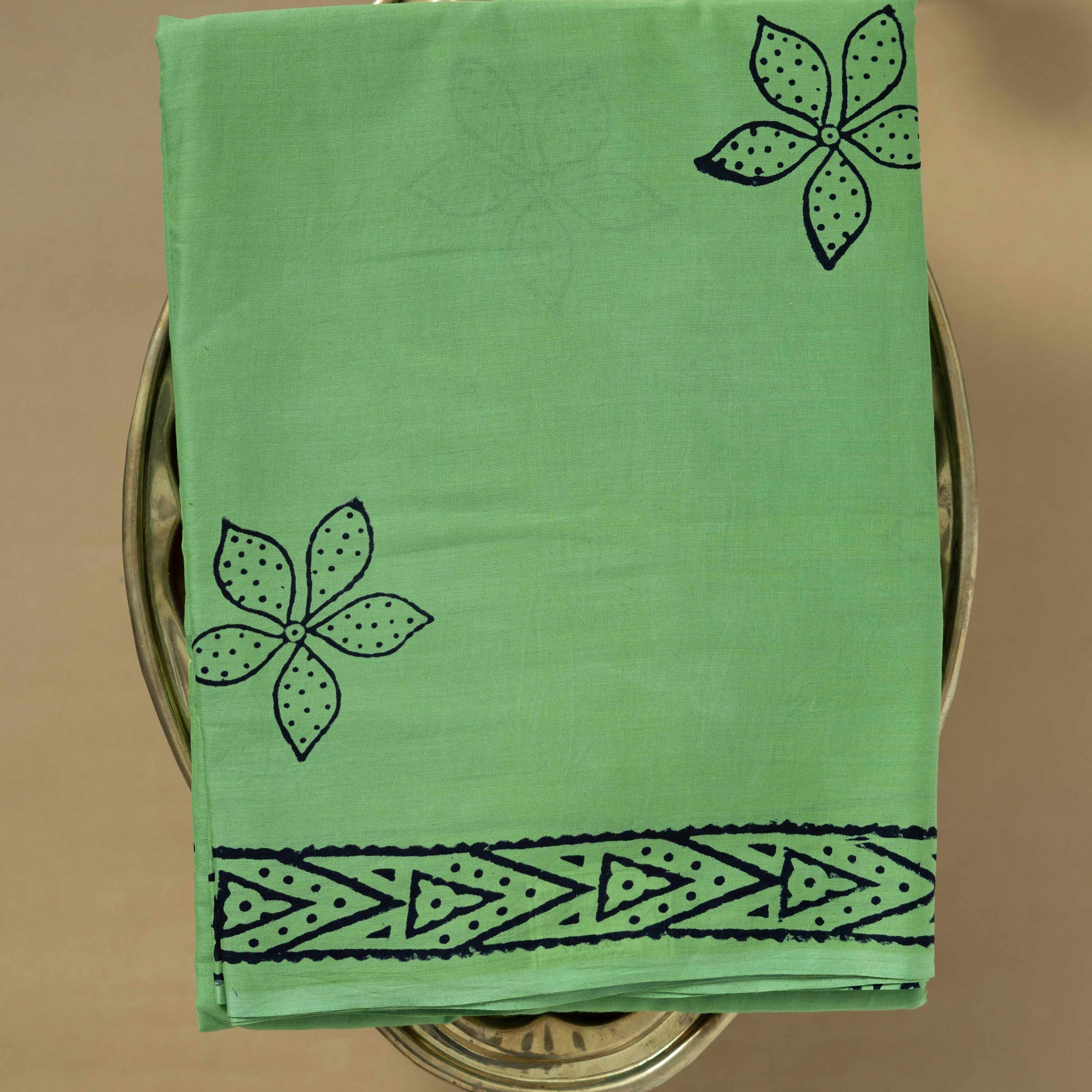 Green Colour Mul Mul Cotton Saree