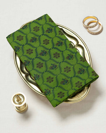 Green Printed Sungudi Cotton Saree