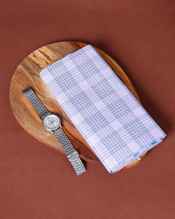 Nandu Brand Men's Premium Cotton Checked Lungi Stitched - White