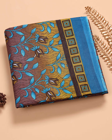 Multi Voile Cotton Saree Without Blouse