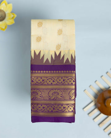 Sandal Color Elampillai Silk Cotton Sarees