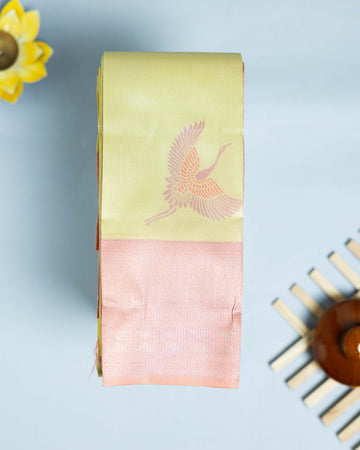 Yellow Color Elampillai Silk Cotton Sarees