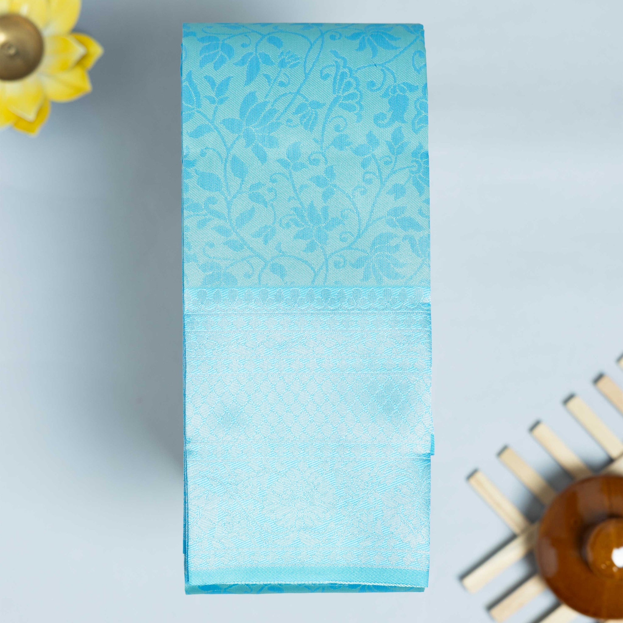 Light Blue Color Elampillai Silk Cotton Sarees