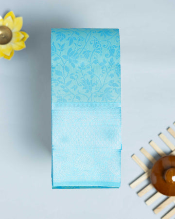 Light Blue Color Elampillai Silk Cotton Sarees