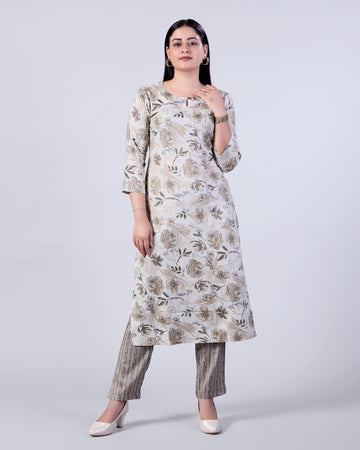White Colour Top & Palazzo Set