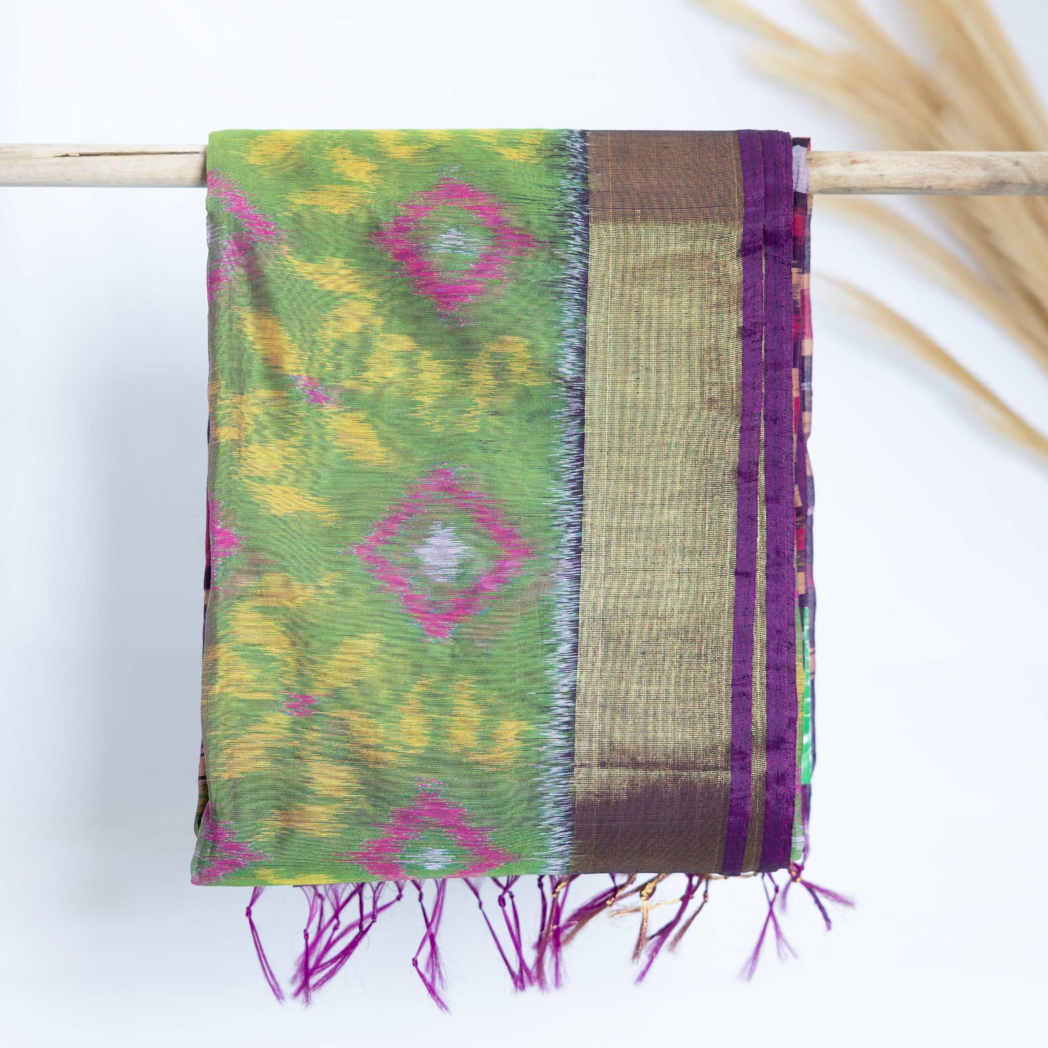 Green Colour Pochampally Saree