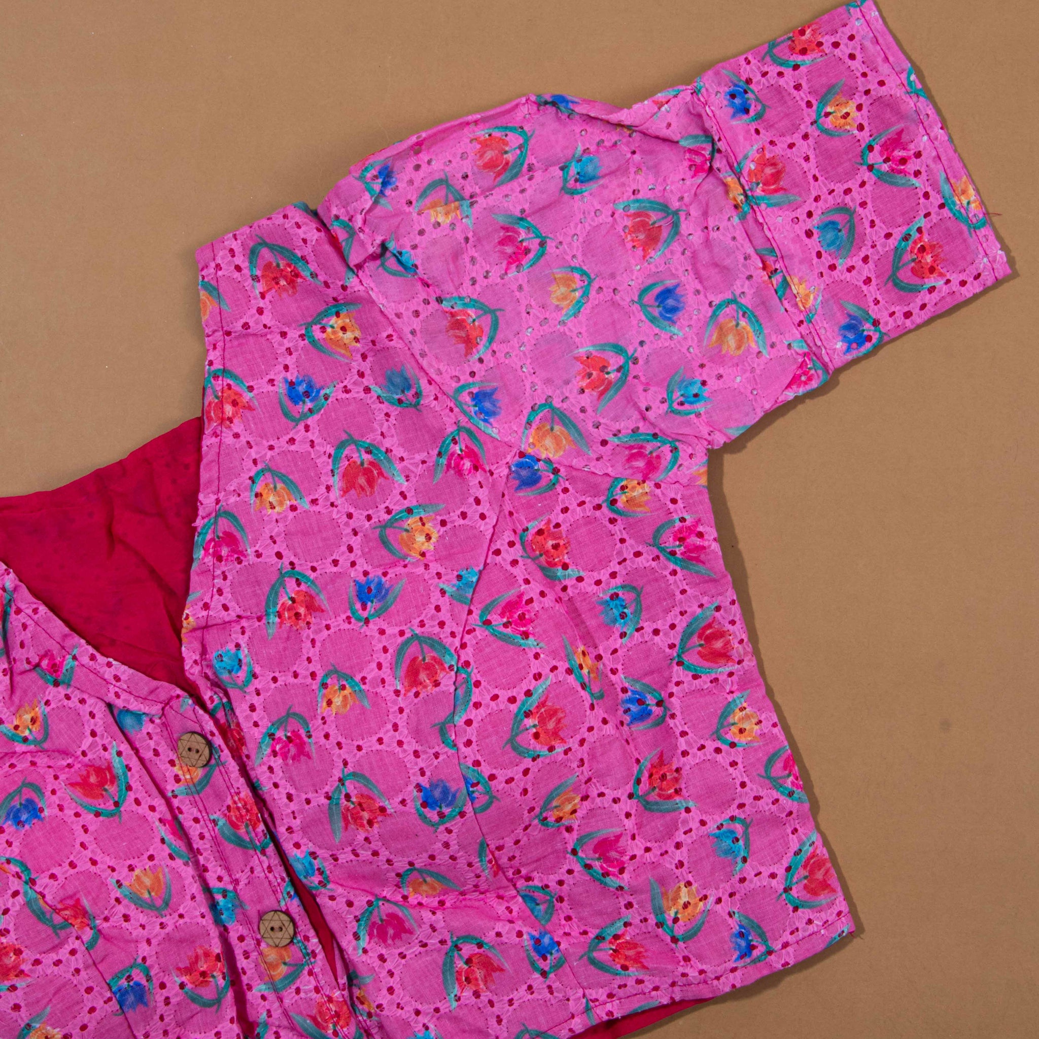 Rose Pink Colour Readymade Blouse