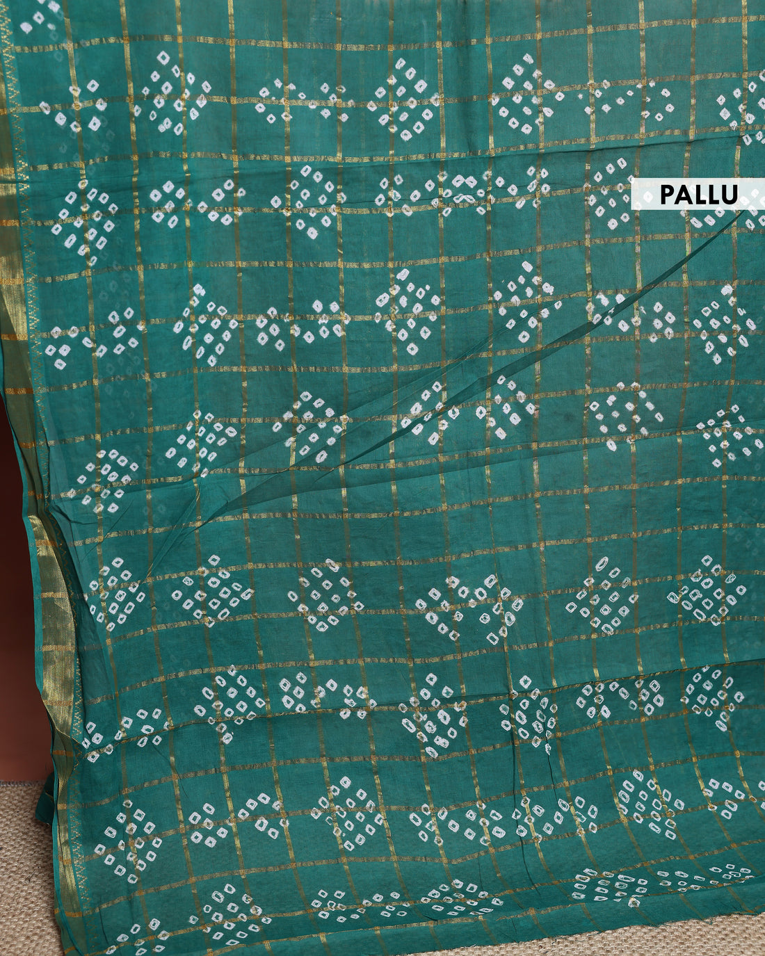 Traditional Bandhani Saree with Intricate Tie-Dye Patterns and Elegant Border - Brown