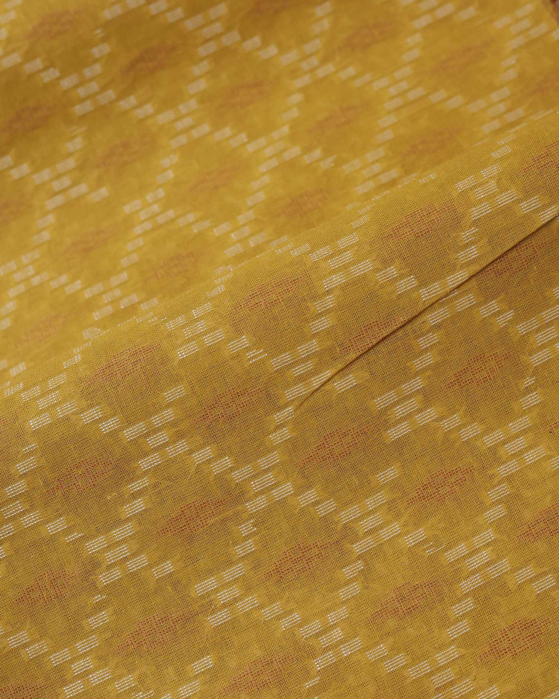 Traditional Women’s Cotton 1 Meter Blouse Material with Smooth Plain Criss Cross Weave - Green