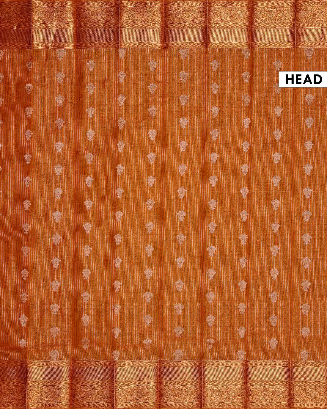 Elegant Elampillai Silk Cotton Saree with Intricate Zari Border Detailing - Orange