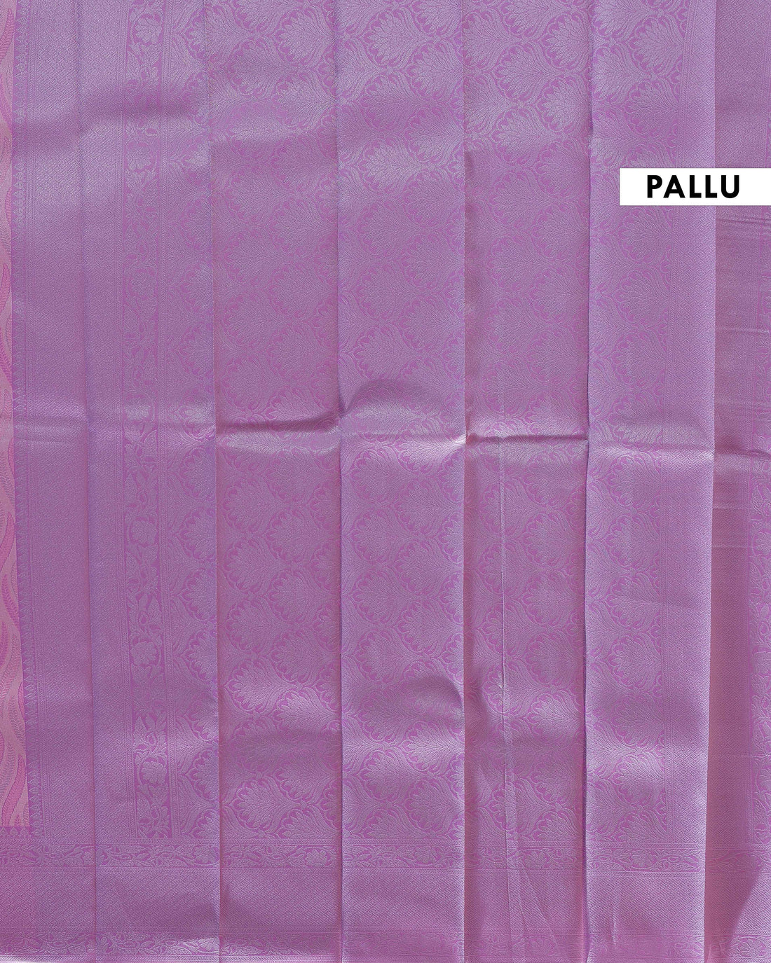 Elegant Litchi Silk Saree with Intricate Weaves and Zari Border - Lavender